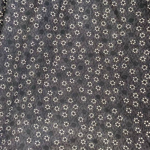 LoveShackFancy Black Cream Floral Button Mock Neck Blouse Size Medium - Picture 3 of 9